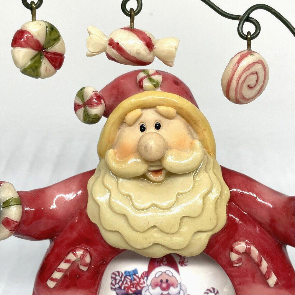 Santa Claus‎ with Candies Christmas Photo Frame Holds 2x2 Photo NEW - Picture 2 of 6